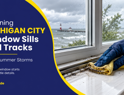 Cleaning Michigan City Window Sills and Tracks After Summer Storms